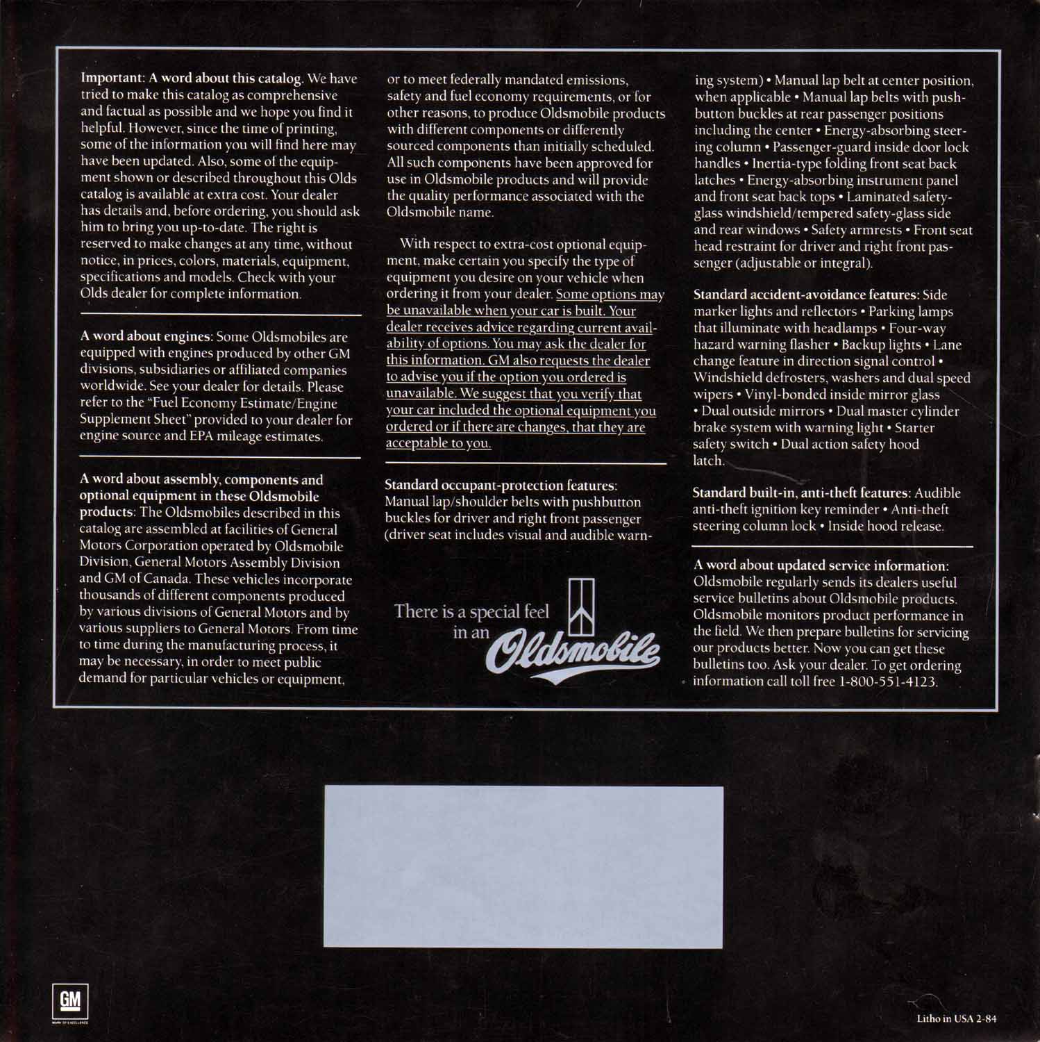 1985 Oldsmobile 98 Regency Brochure Page 4